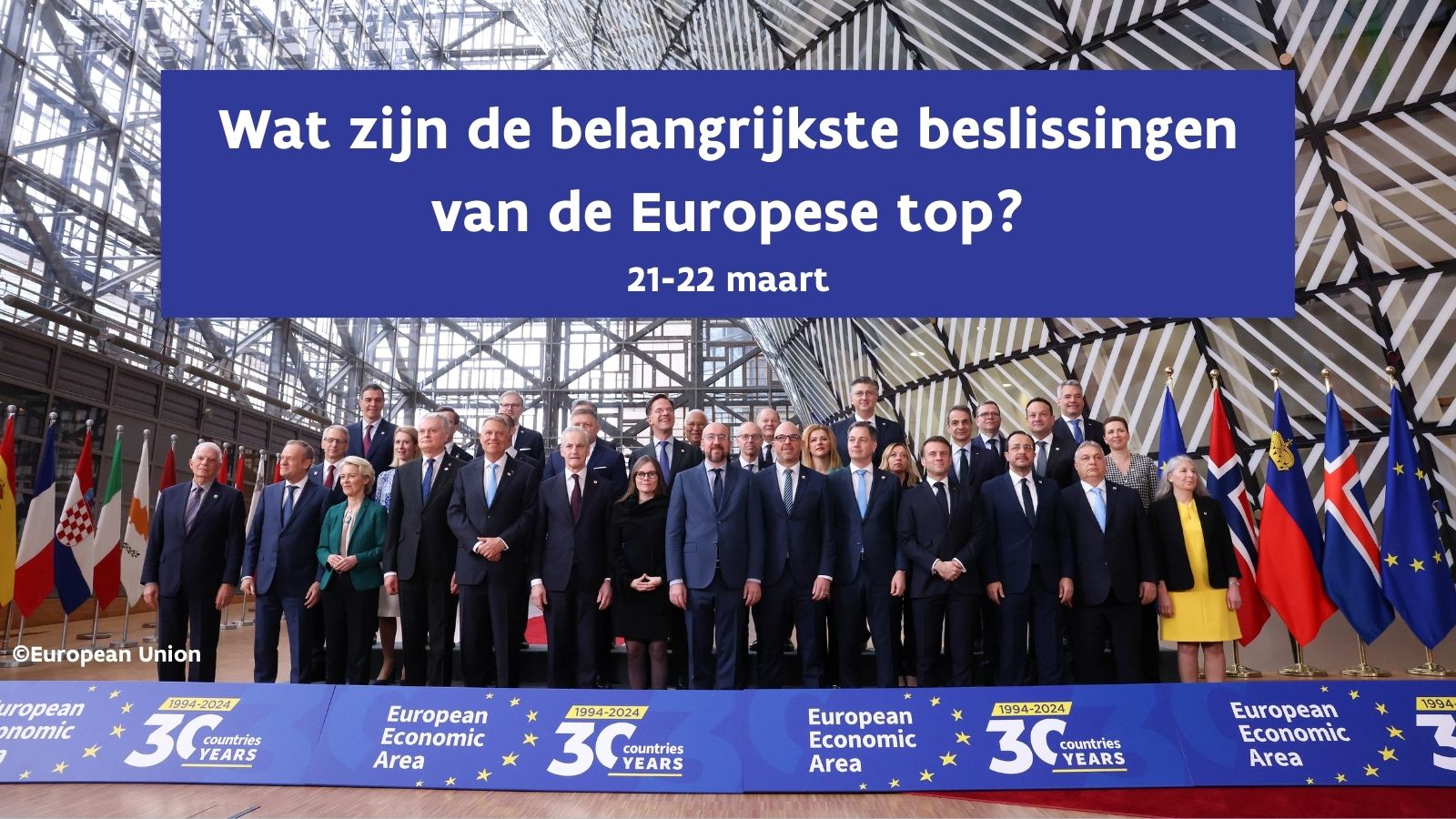 Belangrijkste beslissingen van de Europese Top